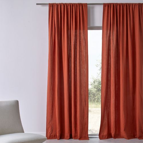 Rideau 140x180 Orange Terracotta En Coton