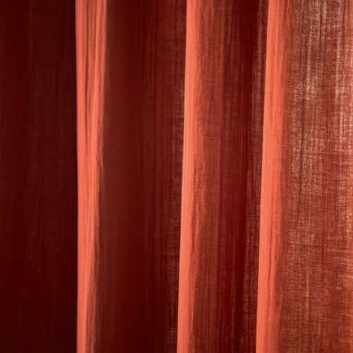 Rideau 140x180 Orange Terracotta En Coton