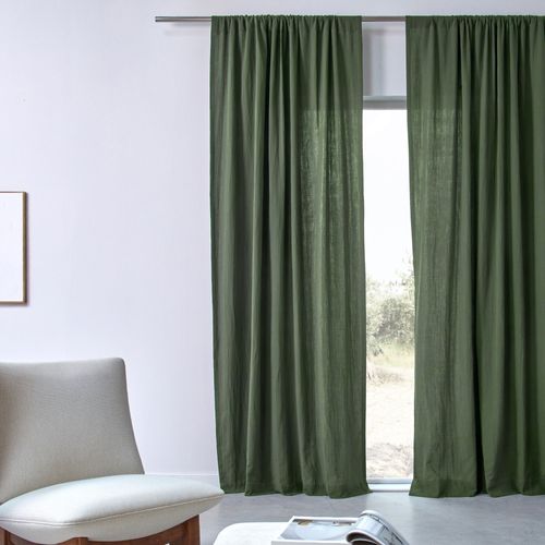 Rideau 140x260 Vert Kaki En Coton