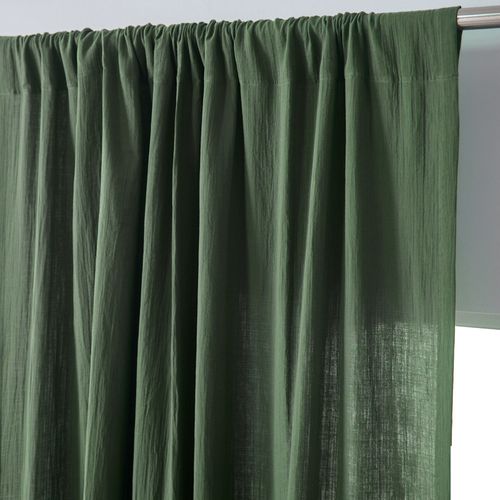 Rideau 140x260 Vert Kaki En Coton