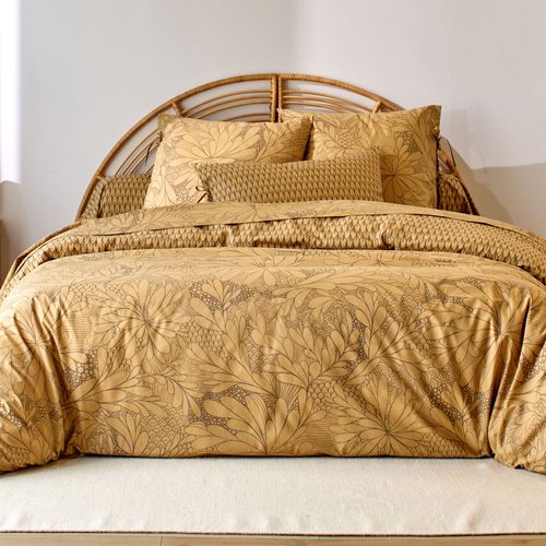 Drap-housse 90x190x28 Jaune Ocre En Coton