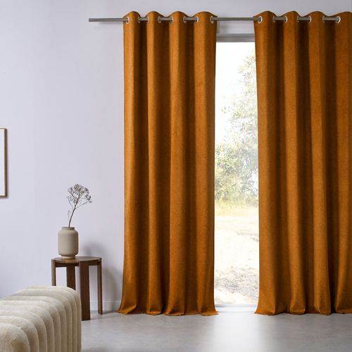 Rideau 135x180 Marron Caramel En Acrylique