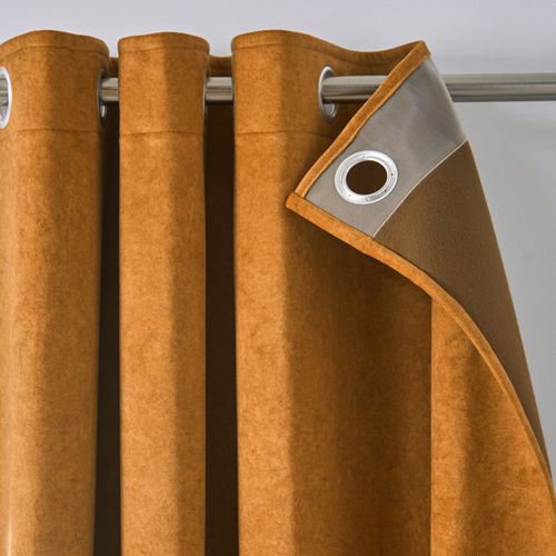 Rideau 135x180 Marron Caramel En Acrylique