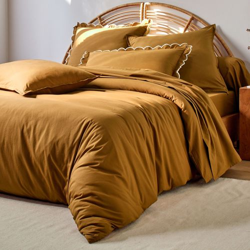 Housse De Couette 260x240 Vert Bronze En Coton