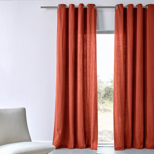 Rideau 140x180 Orange Terracotta En Coton