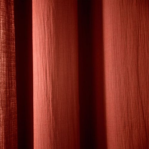 Rideau 140x260 Orange Terracotta En Coton