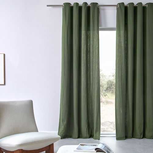 Rideau 140x260 Vert Kaki En Coton