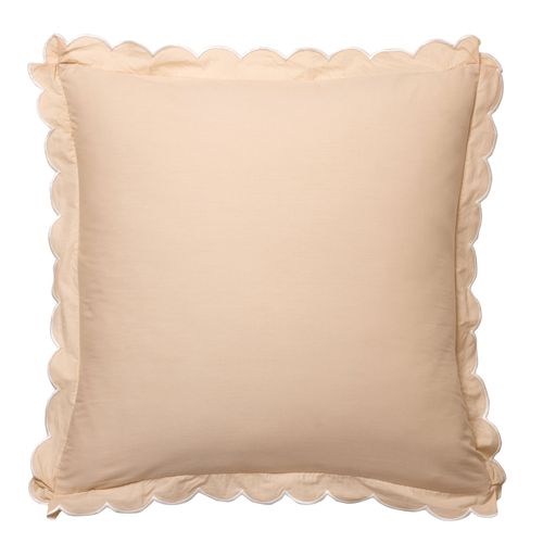 Taie Volant 50x70 Beige En Coton