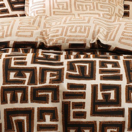 Housse De Couette 200x200 Beige En Coton