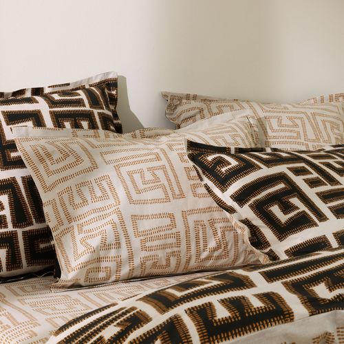 Taie Volant 65x65 Beige En Coton