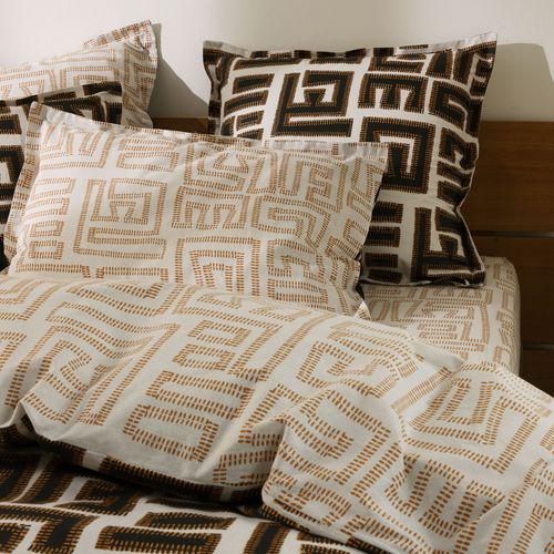 Taie Volant 65x65 Beige En Coton