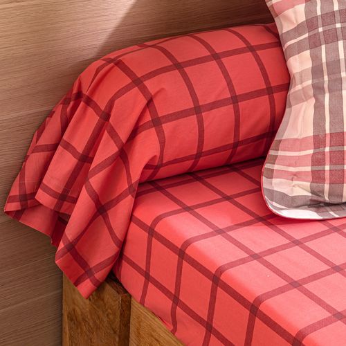 Taie Volant 63x63 Rose En Coton