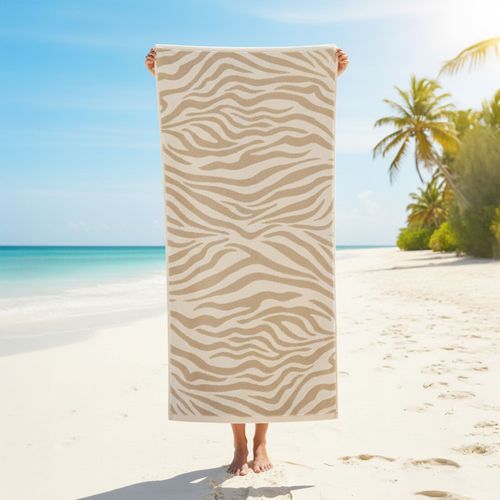 Lot De 2 Gant De Toilette 15x21 Beige En Coton 500 G/m²