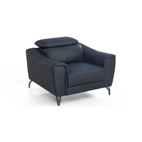 Fauteuil En Cuir Krys Noir