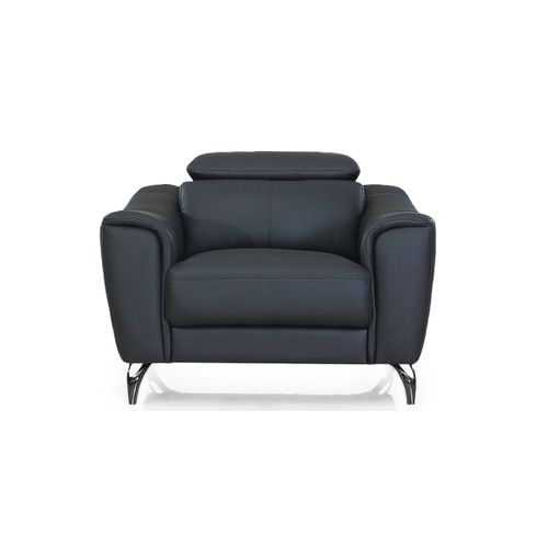 Fauteuil En Cuir Krys Noir
