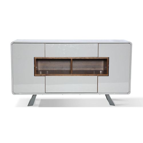 Buffet Bois/laqué Isora - Noyer/gris