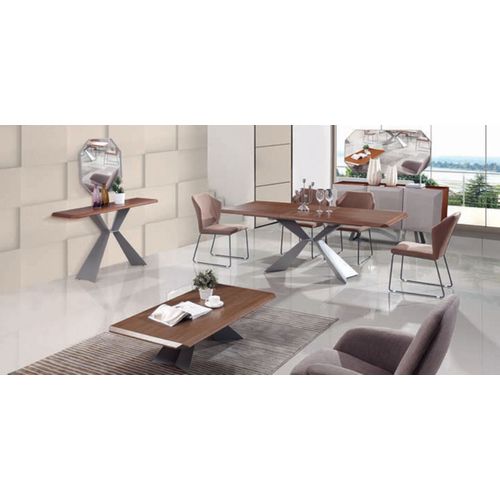 Buffet Laqué/bois Noor - Gris/taupe/noyer