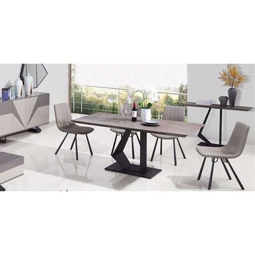 Table à Manger Yuka - Gris - Gris