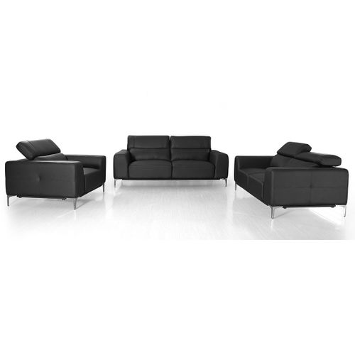 Fauteuil Cuir Design Nora Noir