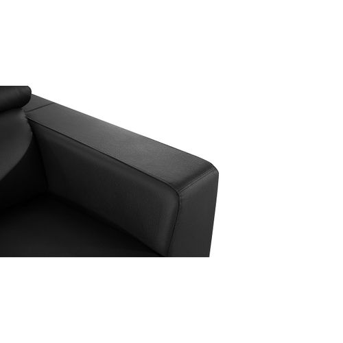 Fauteuil Cuir Design Nora Noir