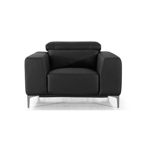 Fauteuil Cuir Design Nora Noir