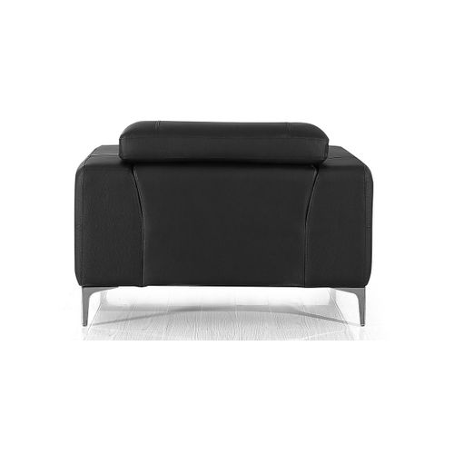Fauteuil Cuir Design Nora Noir