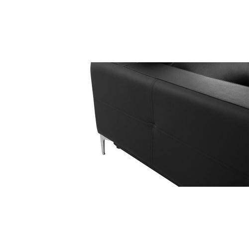 Fauteuil Cuir Design Nora Noir