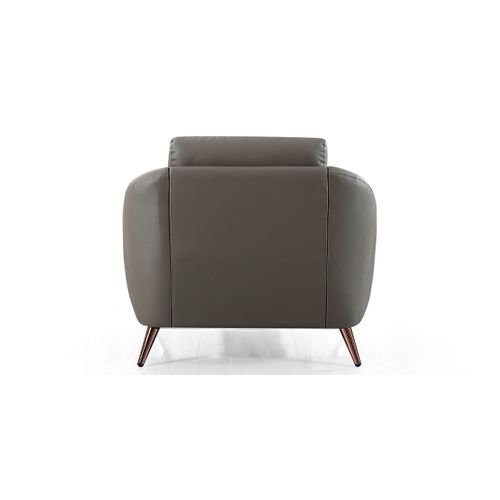Fauteuil Cuir Design Sianna Marron
