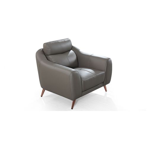Fauteuil Cuir Design Sianna Marron