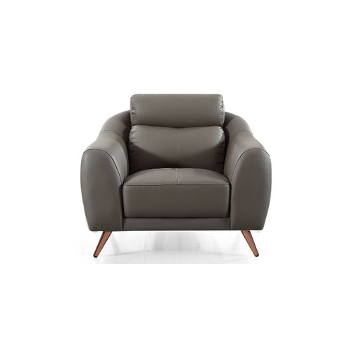 Fauteuil Cuir Design Sianna Marron