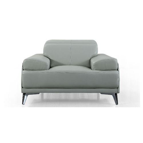 Fauteuil Cuir Design Garlik Gris Perle