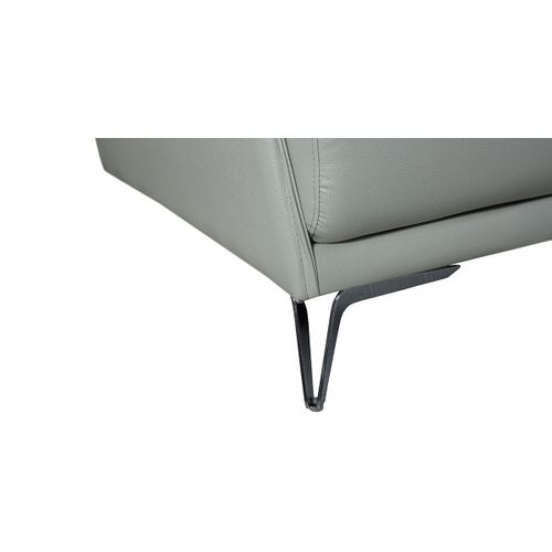 Fauteuil Cuir Design Garlik Gris Perle