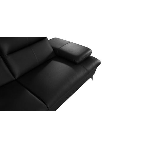 Fauteuil Cuir Design  Avec Dossier Avance-recul Iris Noir