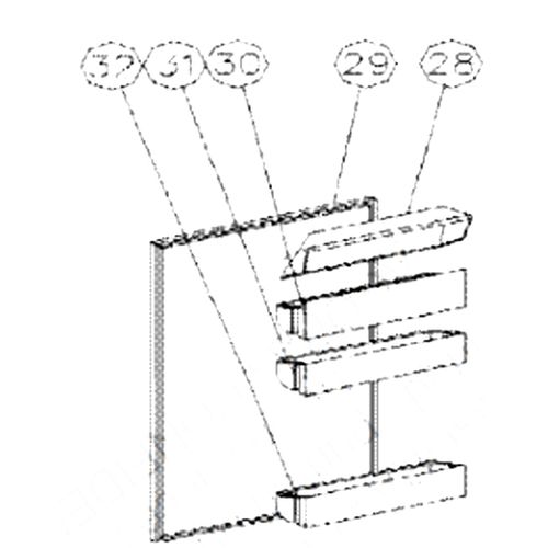 Balconnet Bouteilles (repère 32) Frigo, Réfrigérateur, Congélateur 137h29 Essentiel B