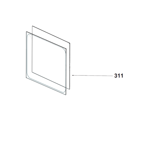 Glace Interne Cote Plus Court D'origine Four, Cuisinière As0077712 Brandt, Sauter, De Dietrich