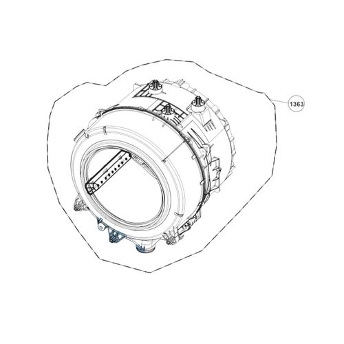 Bloc Laveur D'origine Machine à Laver, Lave-linge 2443704800 Beko