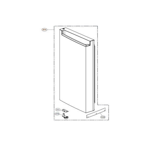 Porte Congélateur (repère 201a) Frigo, Réfrigérateur, Congélateur Add75017114 Lg