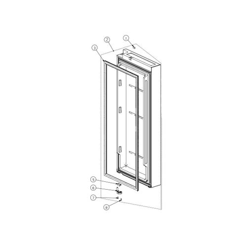 Porte Droite (partie Réfrigérateur, Repère 2) Frigo, Réfrigérateur, Congélateur Hk2337363 Hisense