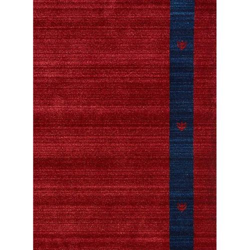 Tapis Salle à Manger 200x300 Tissé Rouge Rectangle Motif Simple Chobay 5