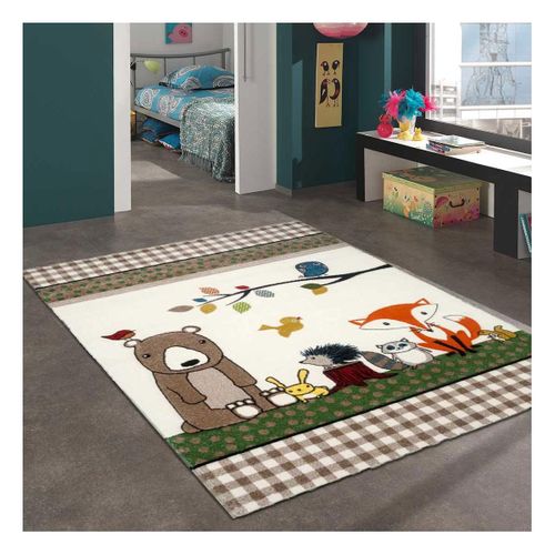 Tapis Enfant 80x150 Rectangle Tissé Beige Lyn8 Photo De Foret