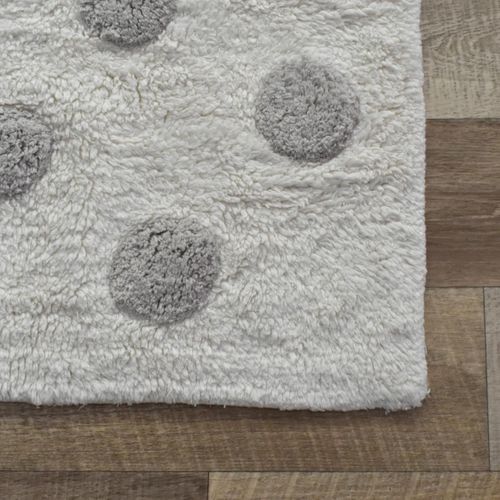 Tapis Enfant 90x160 Rectangle Fait Main En Coton Blanc Coronda