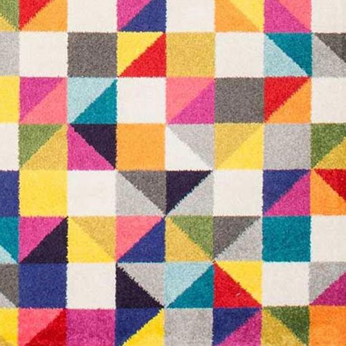 Tapis Salon 200x290 Tissé Multicolore Rectangle Motif Géométrique Lyn6 Boutik
