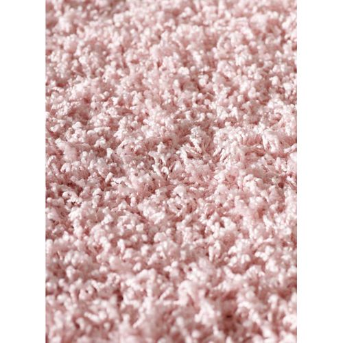 Tapis Shaggy 60x110 Rectangle Tissé Rose Clair Motif Uni Sg Loca