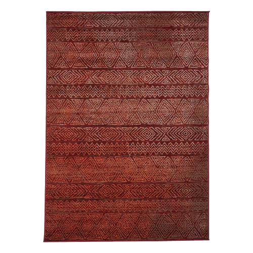 Tapis Berbère 160x230 Tissé Motif Ethnic Lyn1 Chila Rouge
