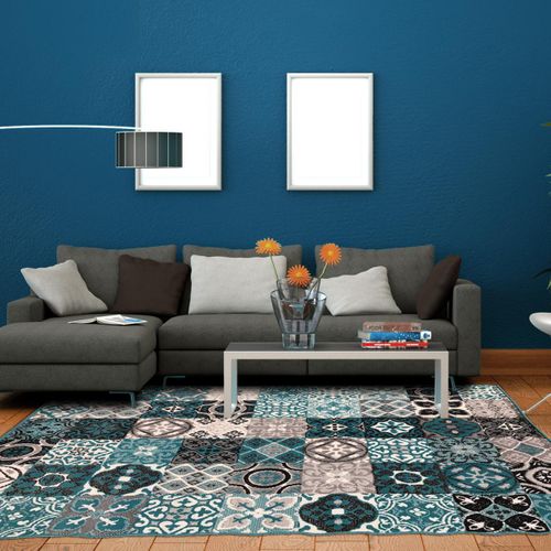 Tapis Chambre 80x150 Tissé Vert D'eau Rectangle Lyn1 Faian