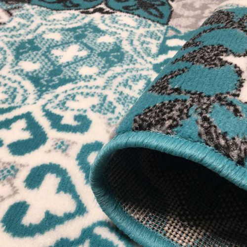 Tapis Chambre 80x150 Tissé Vert D'eau Rectangle Lyn1 Faian