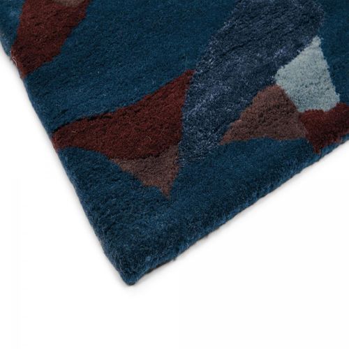 Tapis Entrée 140x200 Tissé En Laine Noir Et Orange Rectangle Motif Floral