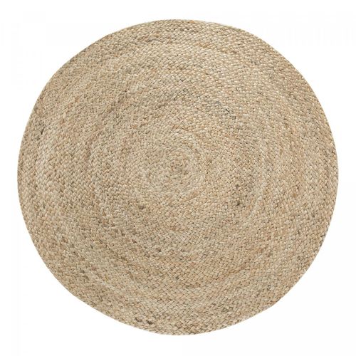 Tapis Rond Ø80cm Tissé En Jute Motif Uni Pour Chambre Juteron