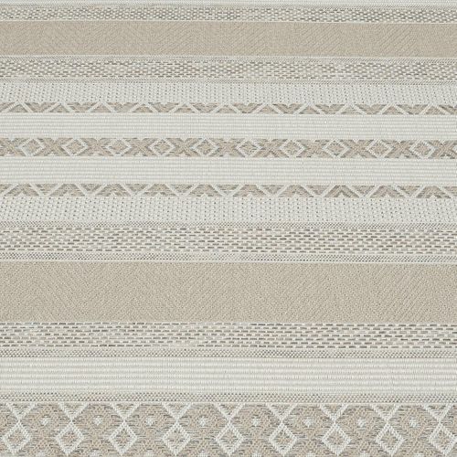 Tapis Exterieur Cancun Ex Beige 80x150 En Polypropylène Doux Et Soyeux