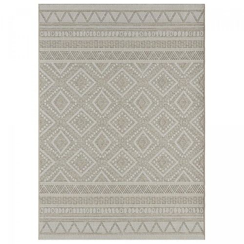 Tapis Extérieur 200x280 Tissé Kilim Beige Et Crème Hawaiou Ex